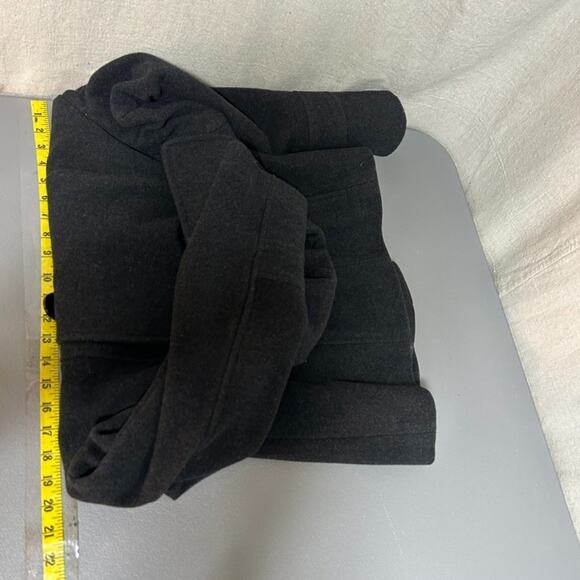 Nine West Womens Gray Wool Blend Pea Coat Size 10 Gray Preppy Asymmetric Buttons - Picture 10 of 12